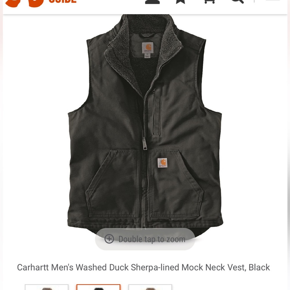 Men’s black carhartt vest- new with tags!
